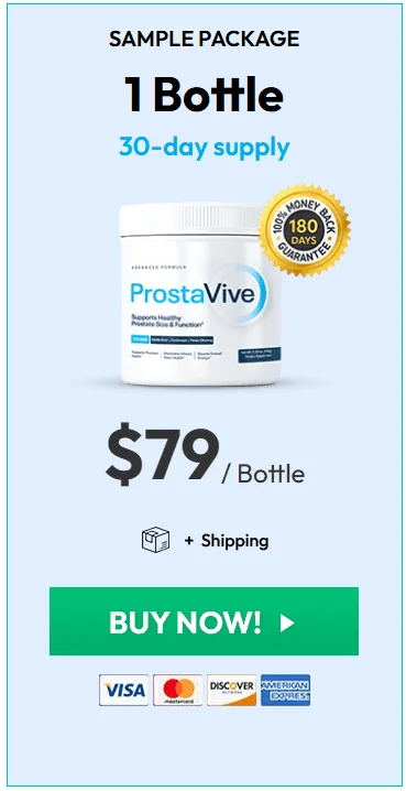 ProstaVive 1 jar sample package, 30-day supply at $79 per jar